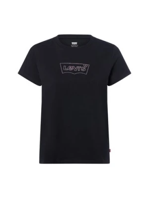 Levi's T-shirt damski Kobiety Bawełna szary jednolity,