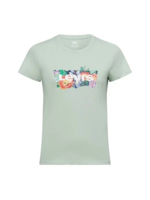 Levi's T-shirt damski Kobiety Bawełna zielony jednolity,