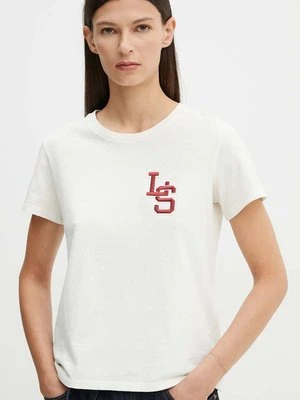 Levi's t-shirt damski kolor beżowy 17369