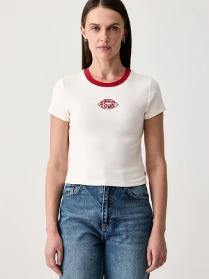 Levi's T-shirt damski z bawełną GR ESSENTIAL BABY beżowy