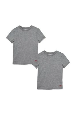 Levi's t-shirt dziecięcy (2-pack) kolor szary gładki
