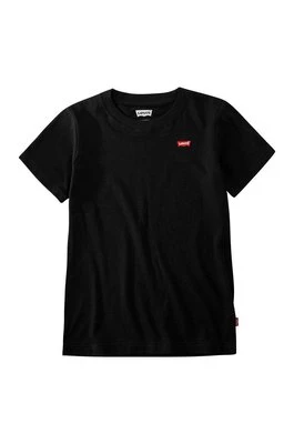 Levi's T-shirt dziecięcy kolor czarny gładki