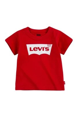 Levi's T-shirt dziecięcy kolor czerwony z nadrukiem