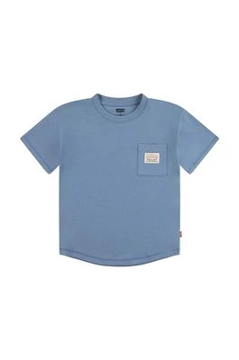 Levi's t-shirt dziecięcy kolor niebieski gładki