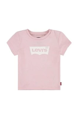 Levi's t-shirt dziecięcy kolor różowy