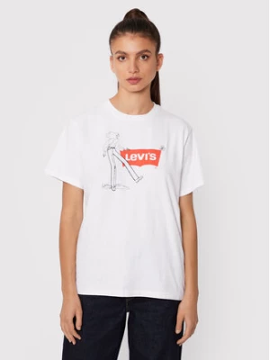 Levi's® T-Shirt Graphic Jet A0345-0032 Biały Loose Fit