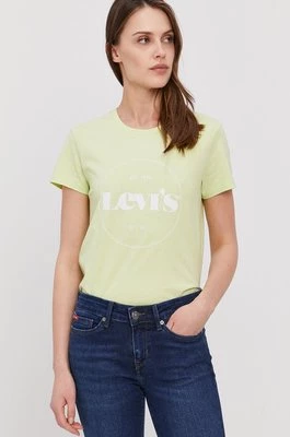 Levi's T-shirt kolor zielony