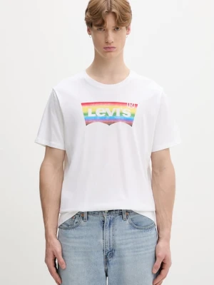 Levi's T-shirt męski bawełniany COMMUNITY TEE x PRIDE biały