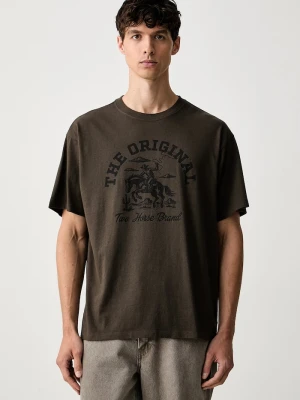 Levi's T-shirt męski bawełniany VINTAGE FIT GRAPHIC brązowy