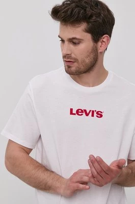 Levi's T-shirt męski kolor biały z nadrukiem