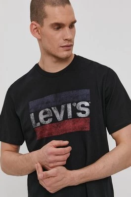 Levi's T-shirt męski kolor czarny z nadrukiem 39636.0050-Blacks