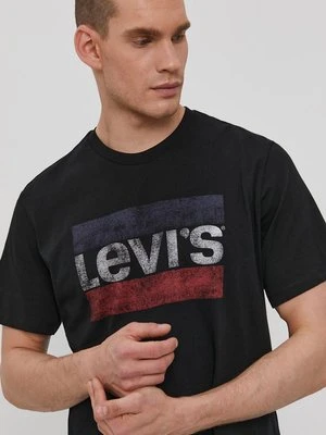 Levi's T-shirt męski kolor czarny z nadrukiem 39636.0050-Blacks