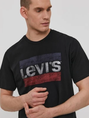 Levi's T-shirt męski kolor czarny z nadrukiem 39636.0050-Blacks