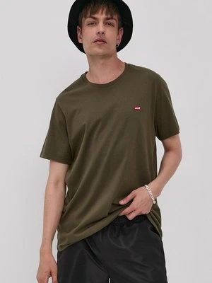 Levi's T-shirt męski kolor zielony z nadrukiem 56605.0021-Greens