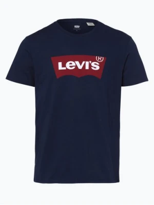 Levi's T-shirt męski Mężczyźni Bawełna niebieski nadruk,
