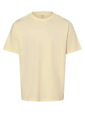 Levi's T-shirt męski Mężczyźni Bawełna żółty jednolity,