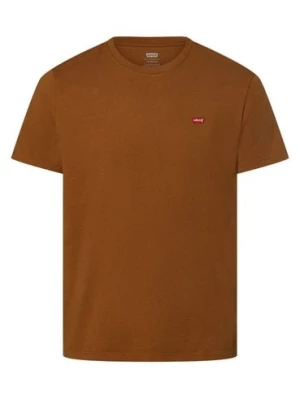 Levi's T-shirt męski Mężczyźni Dżersej brązowy jednolity,