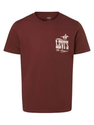 Levi's T-shirt męski Mężczyźni Dżersej czerwony nadruk,