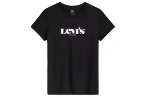 Levi's The Perfect Tee 173691250, Damskie, Czarne, t-shirty, bawełna, rozmiar: XS Levis