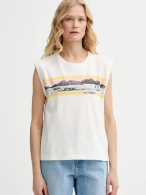 Levi's top bawełniany GR BOXY TANK kolor beżowy 001MW