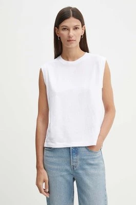 Levi's top bawełniany kolor biały A8794