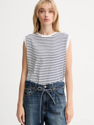 Levi's top bawełniany kolor biały A8794