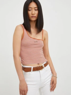 Levi's top bawełniany kolor pomarańczowy