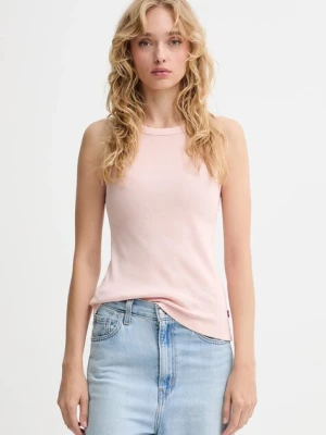 Levi's top bawełniany kolor różowy A3381