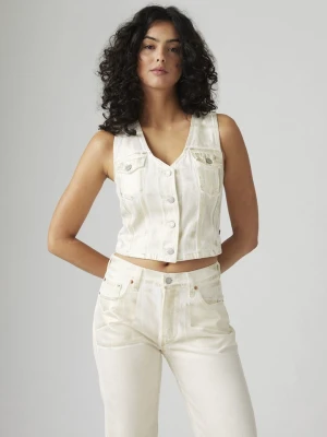 Levi's Top dżinsowy w kolorze białym rozmiar: S