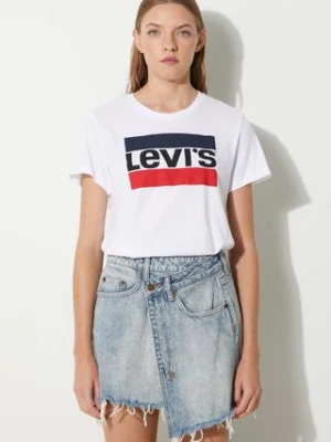 Levi's The Perfect Graphic Tee top kolor biały 17369.0297