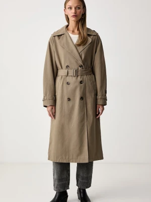 Levi's trencz damski bawełniany SERENA LONG TRENCH beżowy