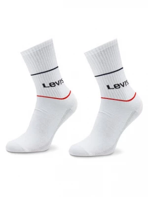 Levi's® Zestaw 2 par wysokich skarpet unisex 701210567 Biały