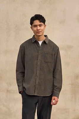 Lewis sztruksowa koszula męska - Green Animal