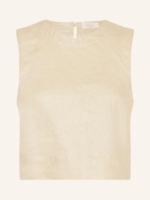 Lezu Bluzka Bez Rękawów Z Lnu weiss