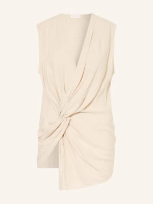Lezu Top Nao W Stylu Kopertowym beige