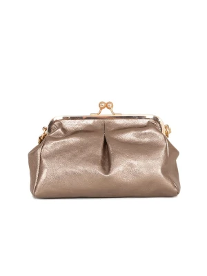 Lia Biassoni Skórzana kopertówka "Ciane" w kolorze złotym - 24 x 16 x 8 cm rozmiar: onesize