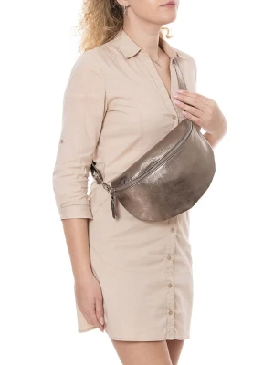 Lia Biassoni Skórzana saszetka "Scaffaiolo" w kolorze beżowym - 31 x 20 x 1 cm rozmiar: onesize