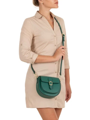 Lia Biassoni Skórzana torebka "Accesa" w kolorze zielonym - 24 x 18 x 12 cm rozmiar: onesize