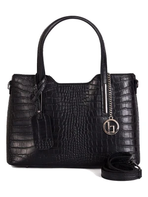 Lia Biassoni Skórzana torebka "Acco" w kolorze czarnym - 32 x 22 x 12 cm rozmiar: onesize