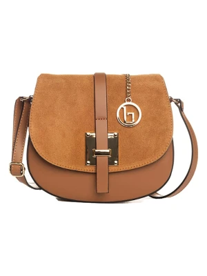 Lia Biassoni Skórzana torebka "Adda" w kolorze jasnobrązowym - 23 x 20 x 6 cm rozmiar: onesize