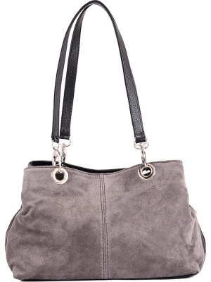 Lia Biassoni Skórzana torebka "Alvo" w kolorze szarym - 32 x 20 x 14 cm rozmiar: onesize