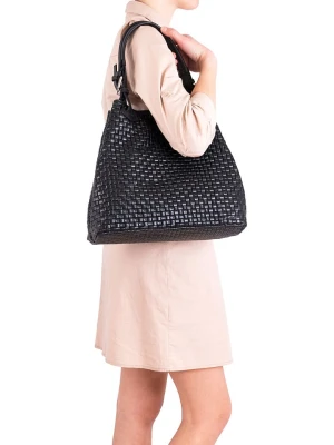 Lia Biassoni Skórzana torebka "Basentello" w kolorze czarnym - 34 x 29 x 21 cm rozmiar: onesize