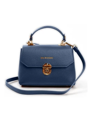 Lia Biassoni Skórzana torebka "Calopinace" w kolorze granatowym - 23 x 16 x 12 cm rozmiar: onesize
