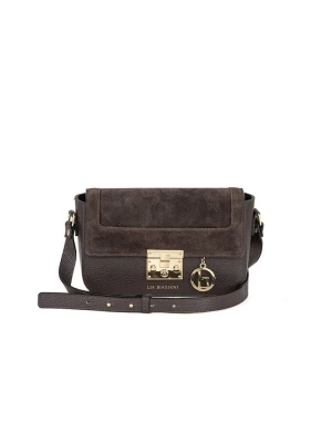 Lia Biassoni Skórzana torebka "Camoscio" w kolorze ciemnobrązowym - 24 x 16 x 7 cm rozmiar: onesize
