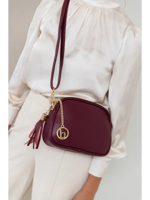 Lia Biassoni Skórzana torebka "Flumendosa" w kolorze bordowym - 23 x 17 x 7 cm rozmiar: onesize