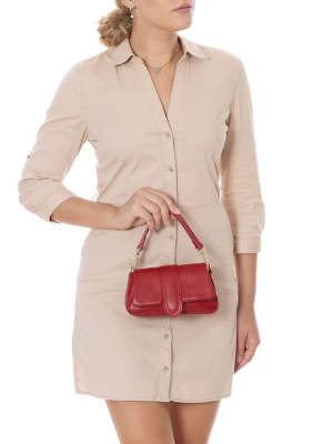 Lia Biassoni Skórzana torebka "Forgialle" w kolorze czerwonym - 20 x 11 x 6 cm rozmiar: onesize