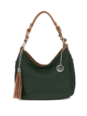 Lia Biassoni Skórzana torebka "Garga" w kolorze zielonym - 36 x 26 x 10 cm rozmiar: onesize
