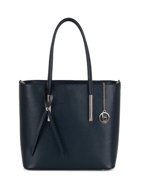 Lia Biassoni Skórzana torebka "Mallero" w kolorze granatowym - 32 x 30 x 12 cm rozmiar: onesize