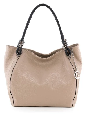 Lia Biassoni Skórzana torebka "Merula" w kolorze beżowym - 32 x 28 x 14 cm rozmiar: onesize