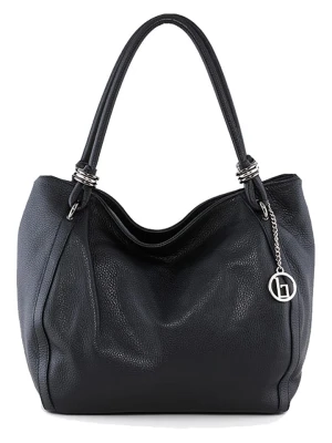 Lia Biassoni Skórzana torebka "Merula" w kolorze czarnym - 32 x 28 x 14 cm rozmiar: onesize